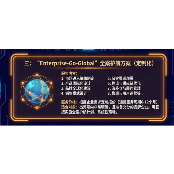 全案出海解决⽅案（定制化）