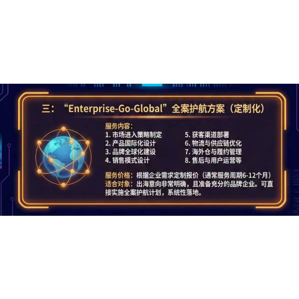 全案出海解决⽅案（定制化）