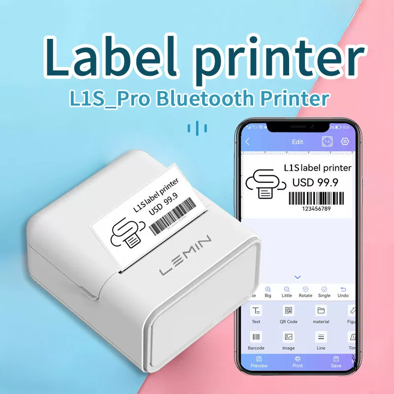 LeMinyun乐敏云L1S家用手持便携式蓝牙标签打印机迷你小型亚马逊