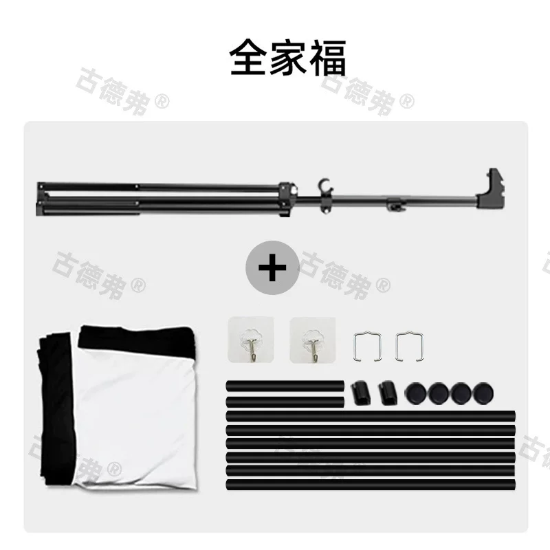 外贸爆款跨境幕布免打孔落地支架幕便携式简易家用影院投影仪幕布