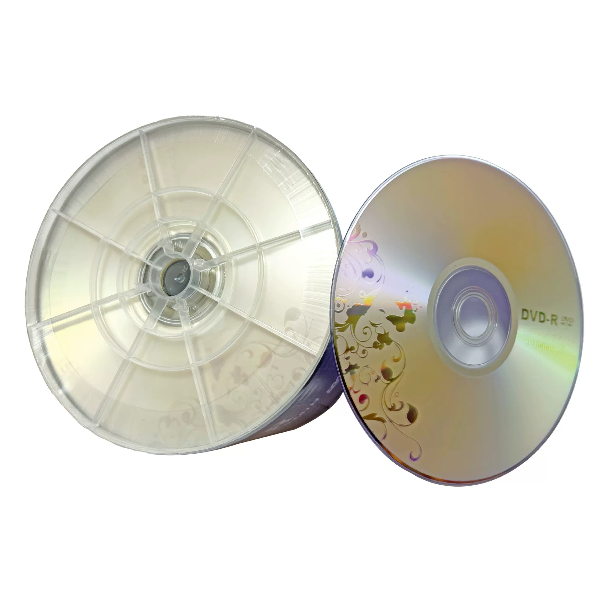 银色花DVD-R空白刻录光盘DVD光碟片4.7GB办公视频16X跨境批发50片