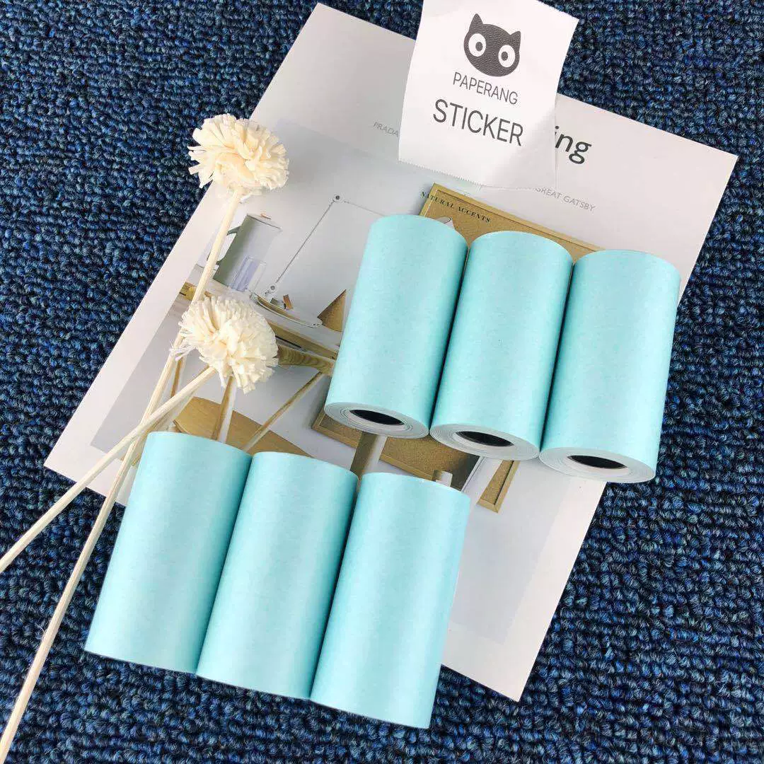 paperang喵喵机P1P2不干胶热敏纸带背胶打印纸57*30标签纸可贴