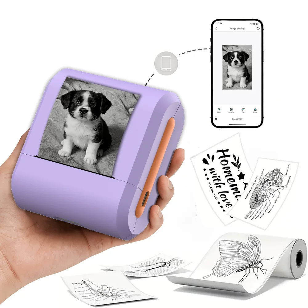 2026年爆款迷你打印机便携小巧防潮耐刮热敏打印机跨境