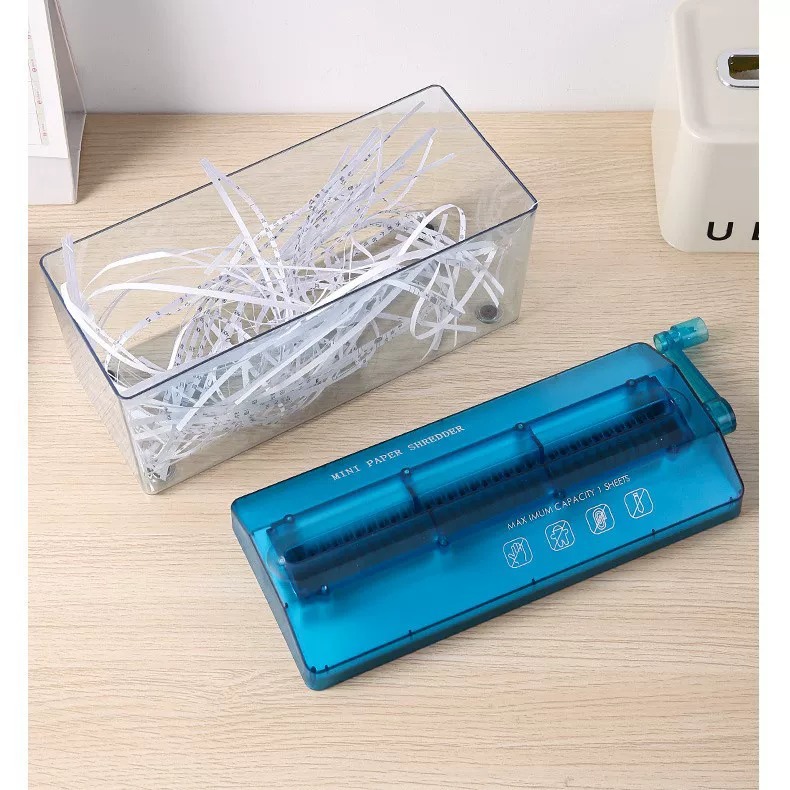 跨境手动碎纸机办公家用手动小型纸张碎纸工具手摇粉碎A4纸碎卡机