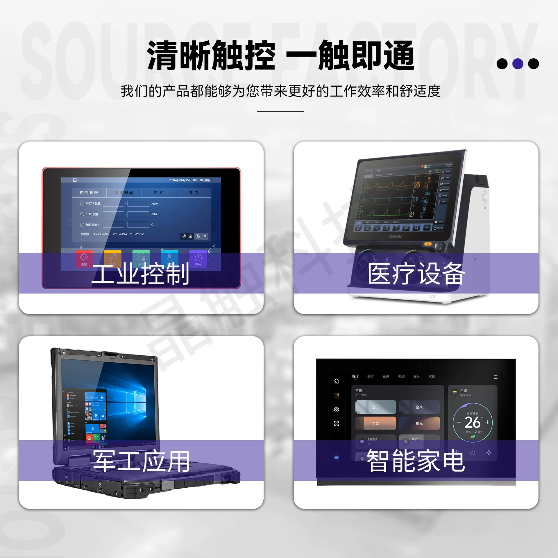 8寸触摸显示屏套件800*1280分辨率500亮度MIPI接口全贴合触摸屏