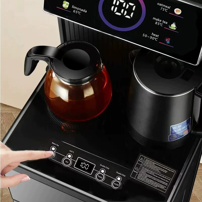 茶吧机 Water dispenser 跨境英文立式冷热遥控饮水机家用茶吧机