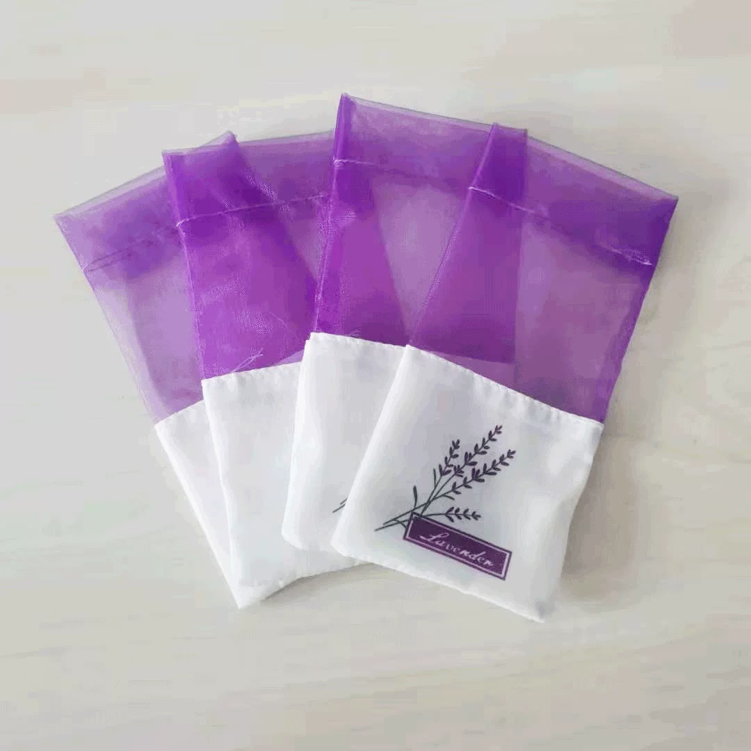 薰衣草香包香袋香薰空袋子干花束口袋透明网纱棉麻布香囊袋荷包