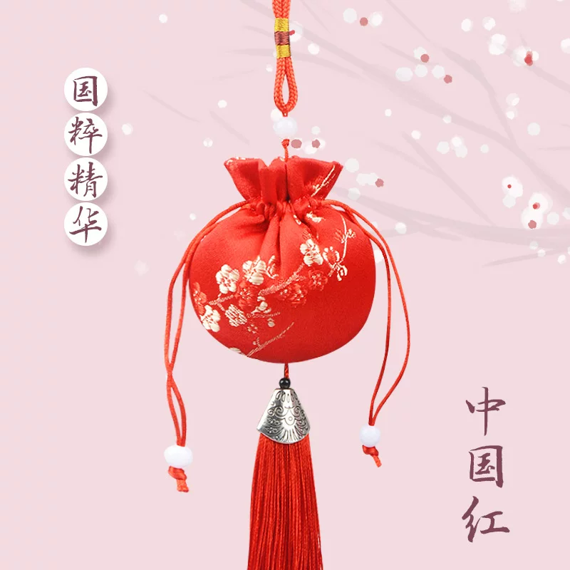 中秋香包一枝梅香囊中国风景区寺庙汉服梅花荷包车载挂件流苏香囊