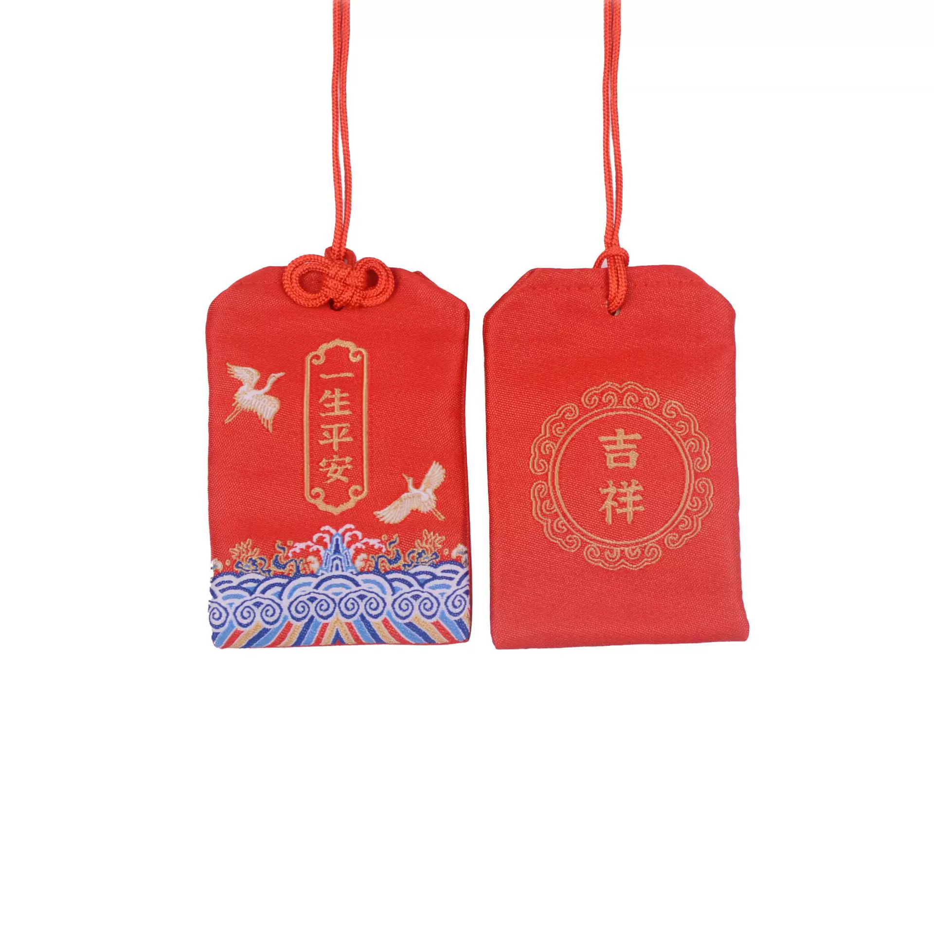 海水纹御守香囊景区纪念品祈福纳福随身香囊空袋零钱包礼品香包