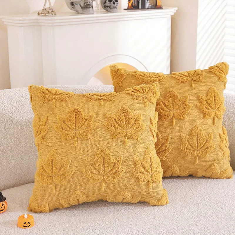 现货万圣节南瓜抱枕套双色绗缝沙发靠垫跨境推荐家纺节日派对装饰