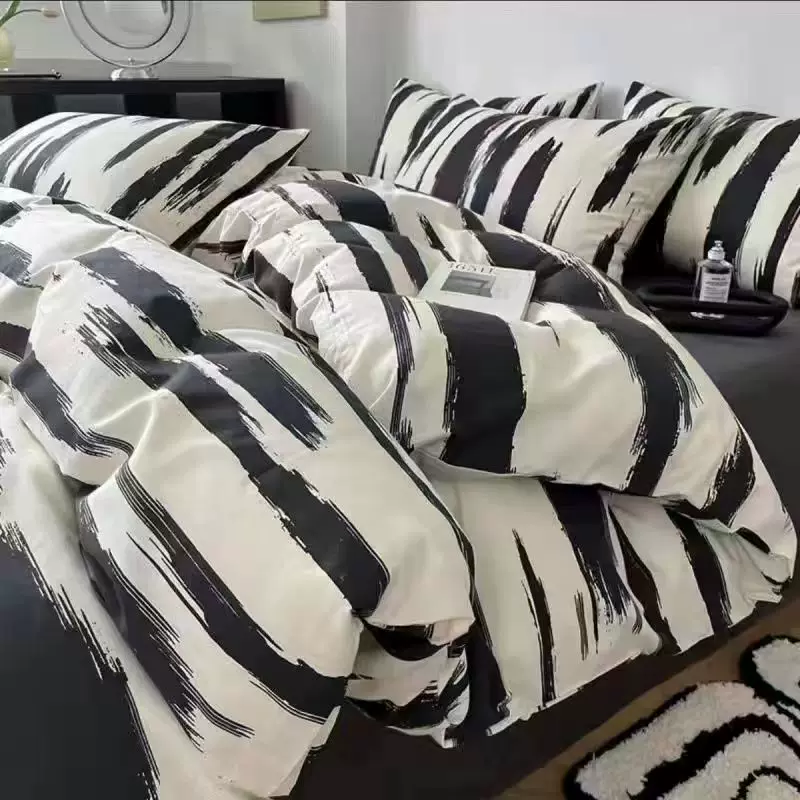 床上用品三件套 礼品水洗棉床单被套床单四件套一件代发厂家批发