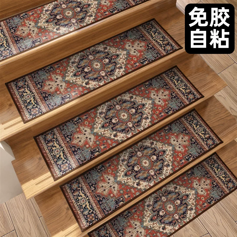 免胶自粘楼梯踏步垫 北欧波西米亚防滑静音台阶垫 跨境批发可代发