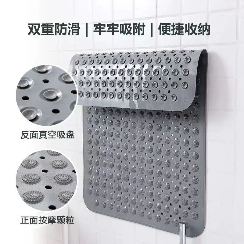 按摩浴室防滑垫淋浴洗澡浴缸带吸盘按摩脚垫厕所卫生间隔水地垫子