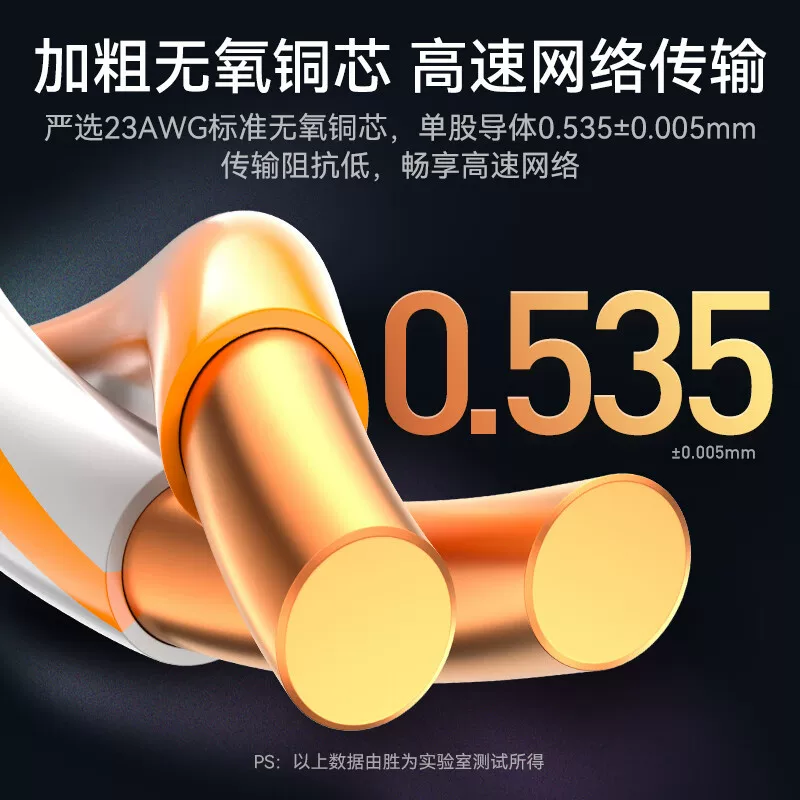 六类网线工程线CAT6无氧铜线 千兆非屏蔽双绞线蓝色100/305米箱
