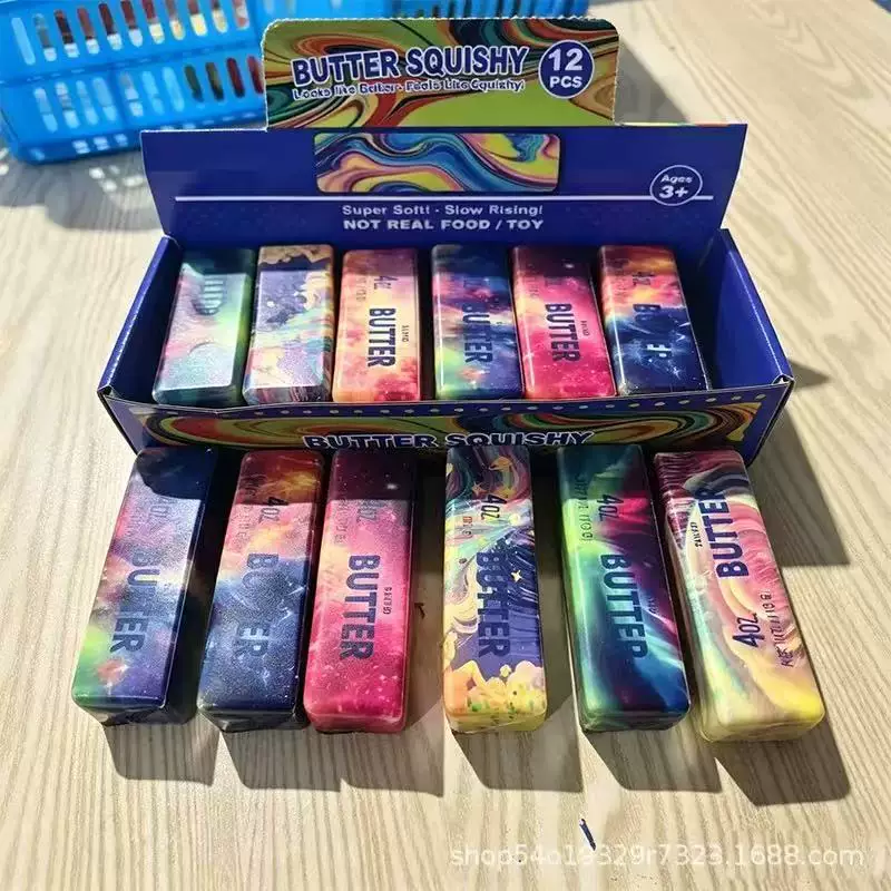 【工厂直销】跨境爆品高颜值黄油条捏捏乐慢回弹解压玩具创意玩具
