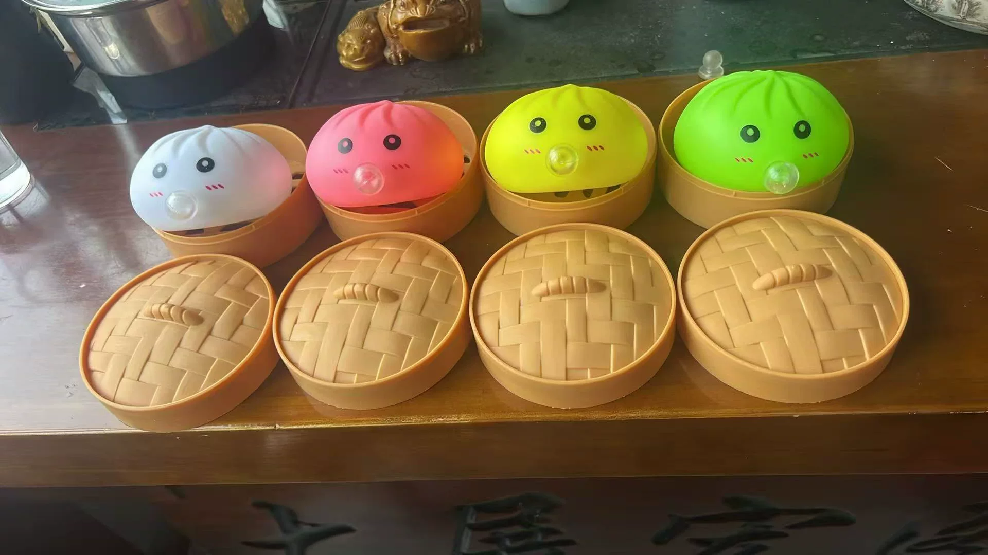 大肉包子玩具解压软仿真假捏捏乐减压神器小蒸笼模型硅胶手捏发泄