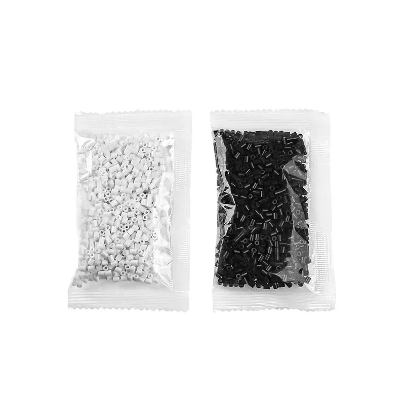 拼豆单色补充包2.6mm黑白拼豆豆融合diy手工制作钥匙扣冰箱贴文创