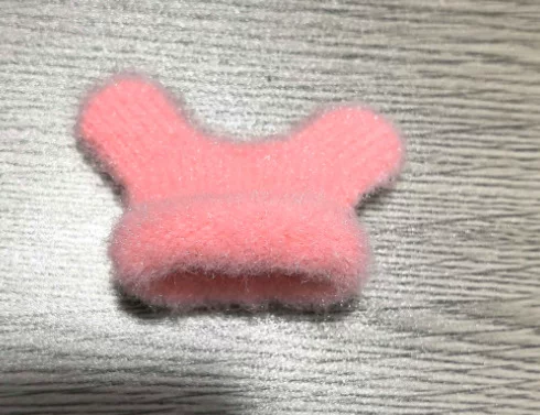 10cm娃衣棉花娃娃帽子 公仔毛绒玩具适用多色熊耳毛线帽子装饰