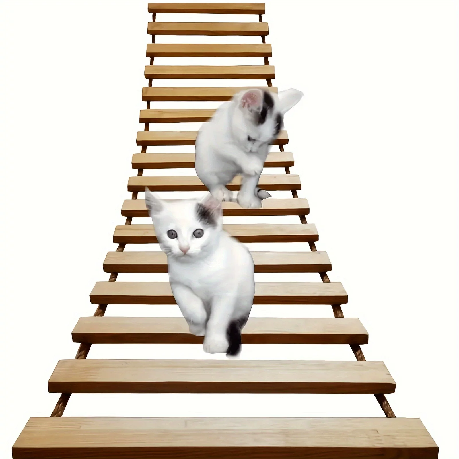 跨境爆款自制猫咪绳梯猫窝配件猫爬架吊桥猫咪软梯猫楼梯猫墙家具