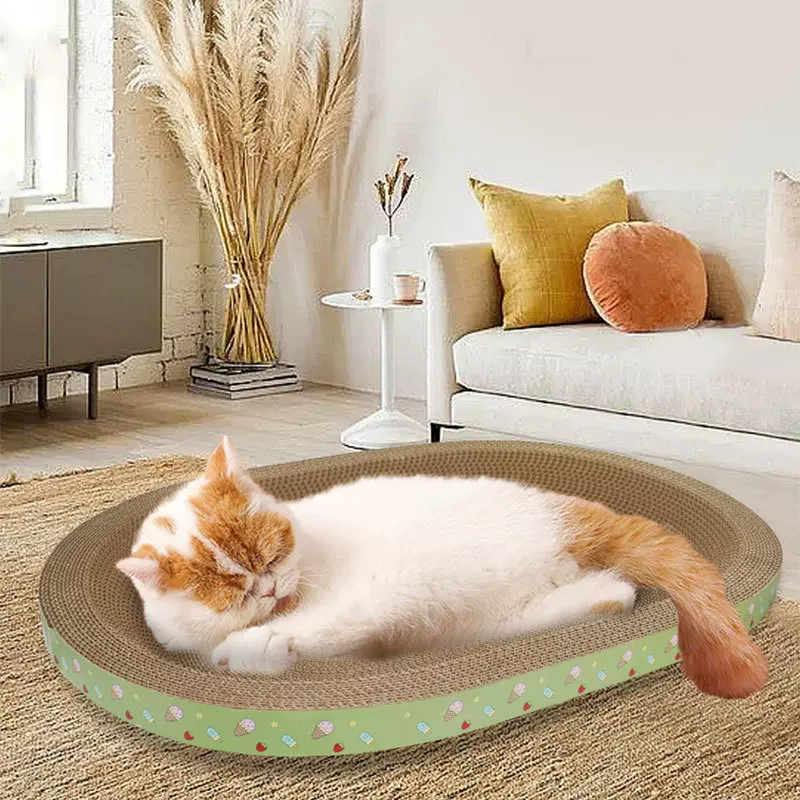批发不掉屑猫爪盆猫板猫窝一体玩具猫抓垫猫抓板猫窝加厚瓦楞纸