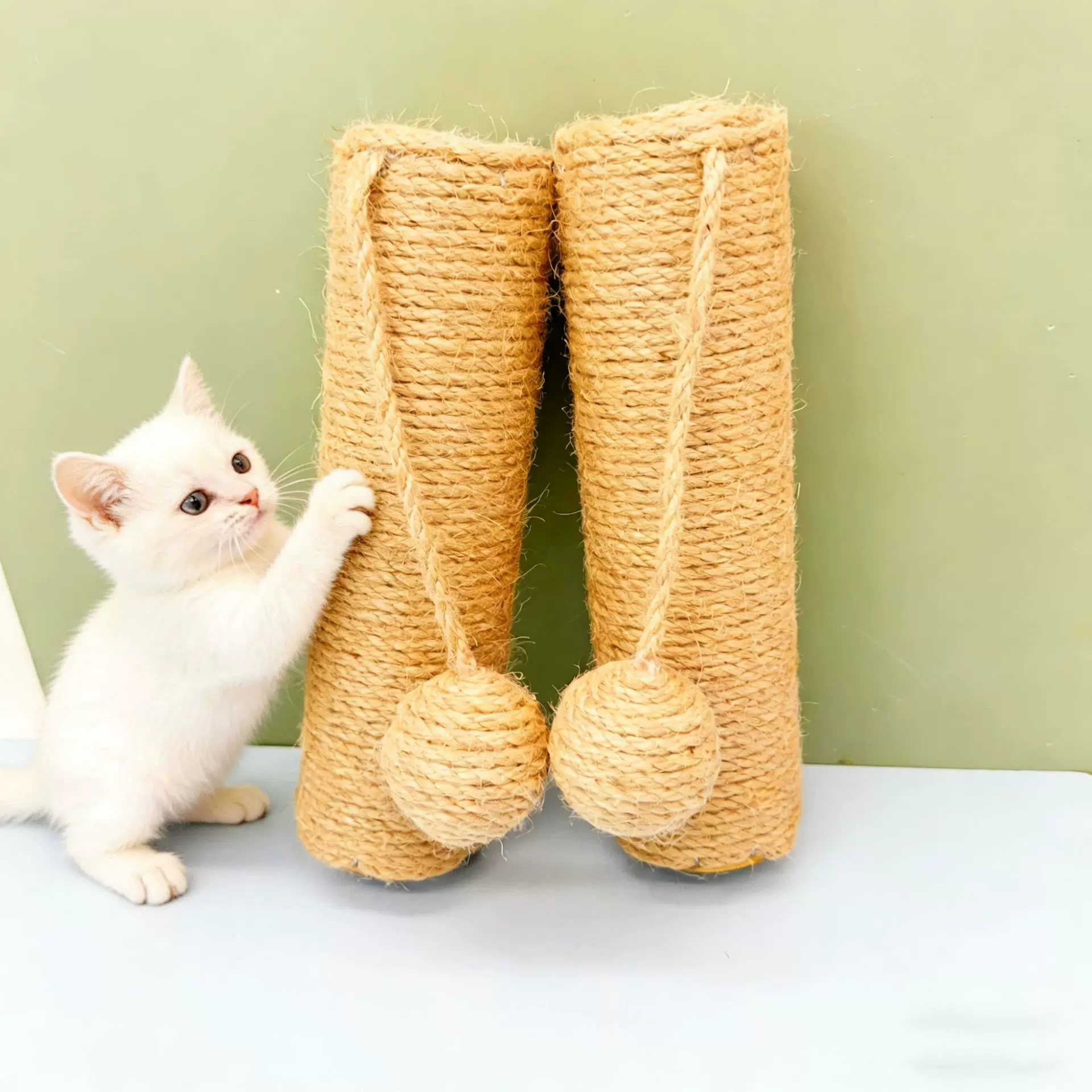 猫爬架剑麻绳剑麻柱黄麻柱麻绳柱替换柱磨爪柱猫抓板配件猫咪用品