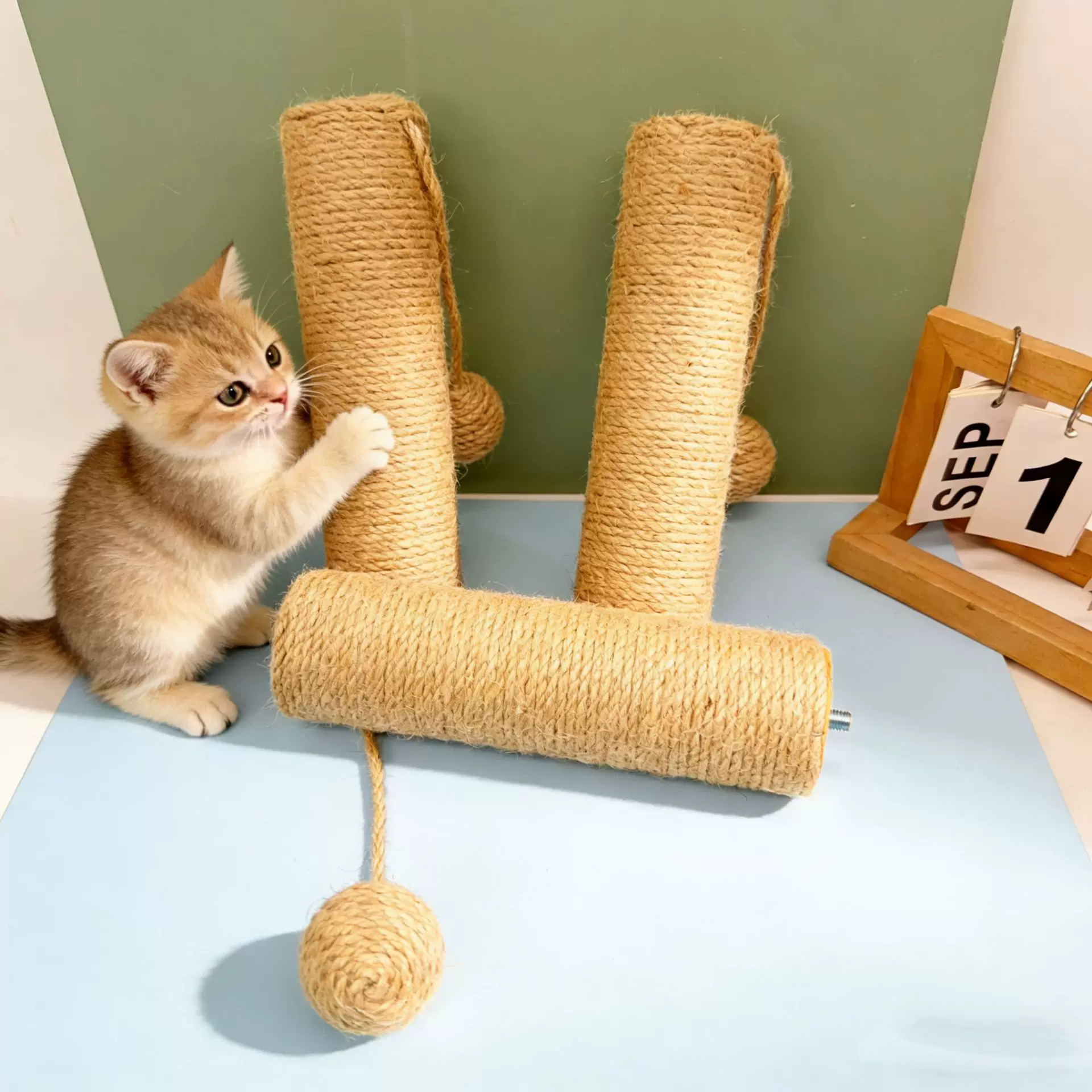 猫爬架剑麻绳剑麻柱黄麻柱麻绳柱替换柱磨爪柱猫抓板配件猫咪用品