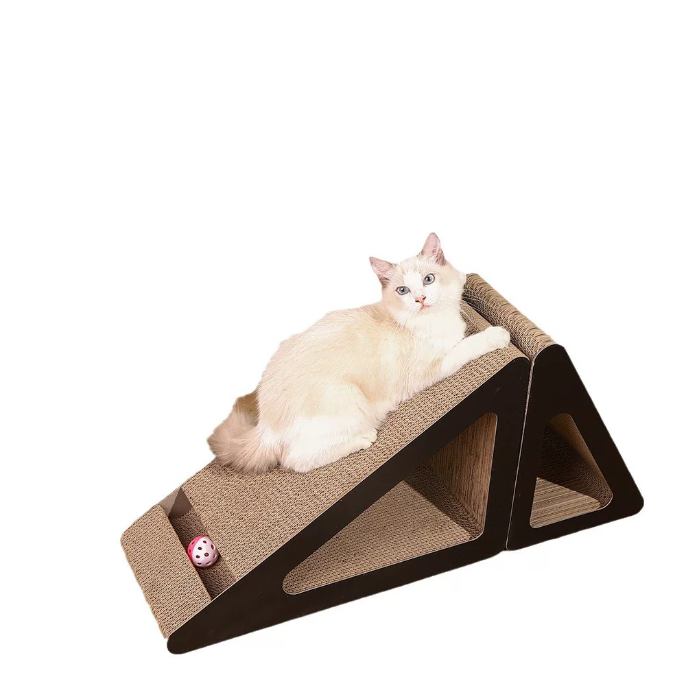 猫抓板立式三角猫抓窝猫爪板立立式三角形瓦楞纸材料猫咪玩具