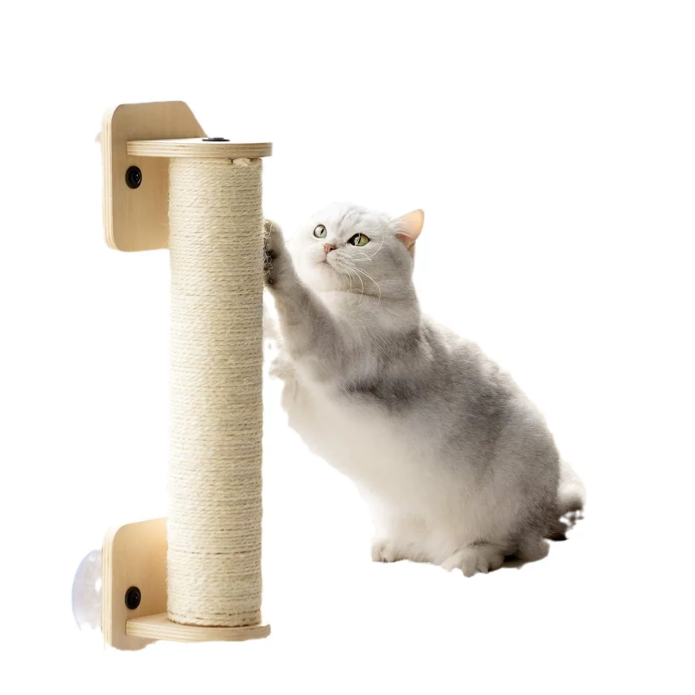木质猫爬架阳台窗户吸盘猫跳台实木猫咪磨爪玩具宠物用品猫吊床