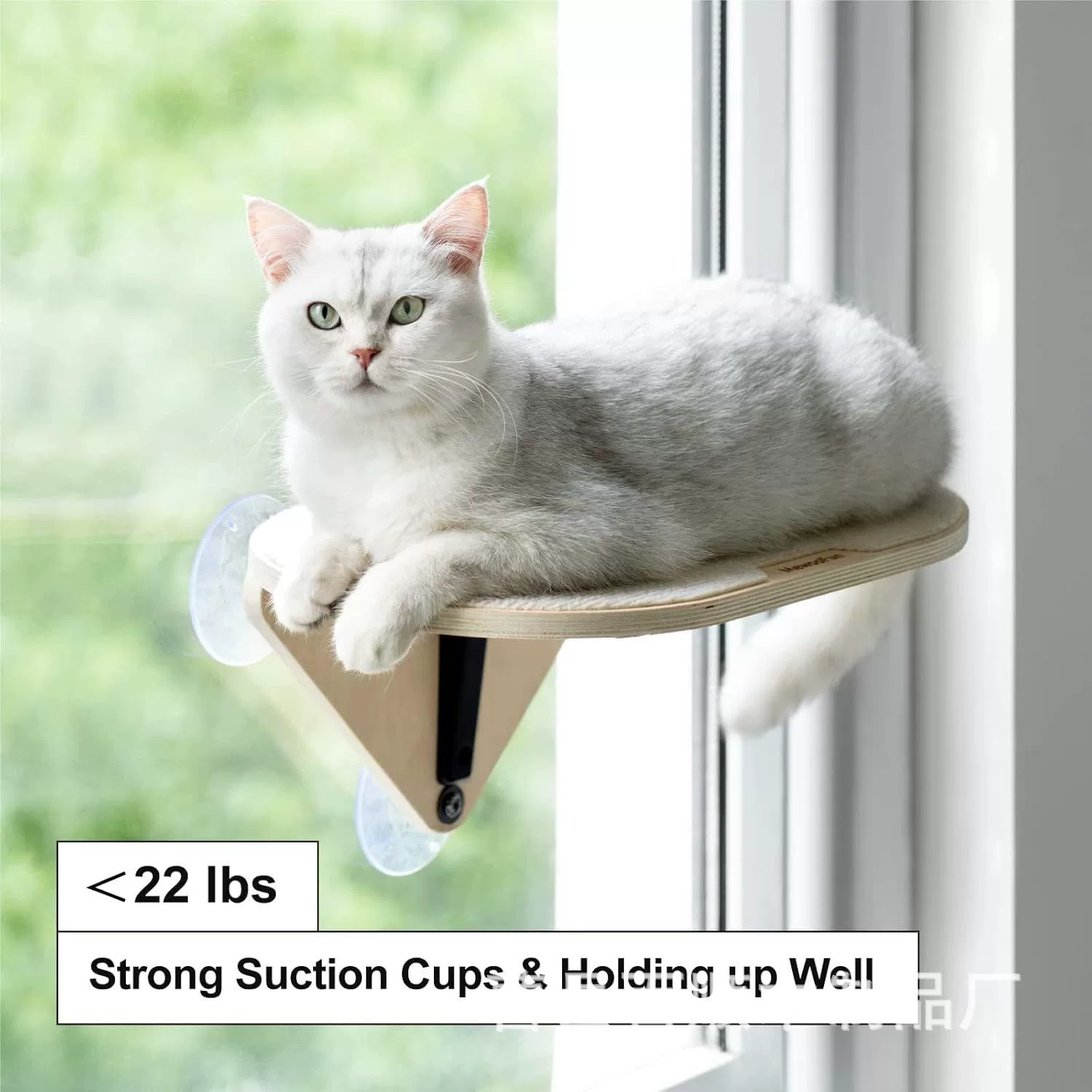 木质猫爬架阳台窗户吸盘猫跳台实木猫咪磨爪玩具宠物用品猫吊床