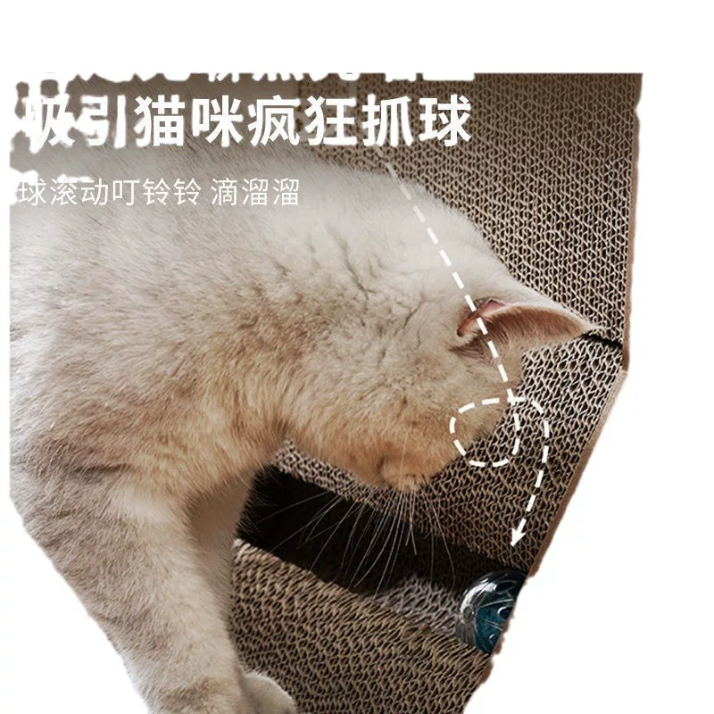 L型猫抓板立式不掉屑木质猫抓窝磨爪器自嗨猫玩具猫猫窝纸板猫咪