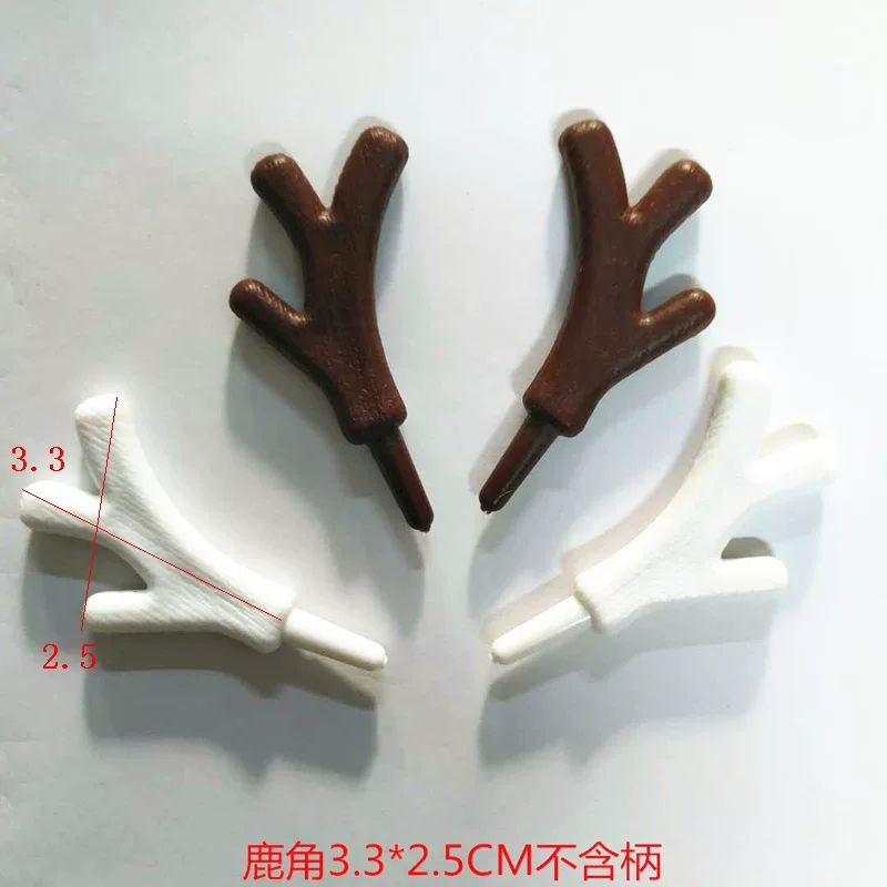 厂家直销 塑料鹿角玩具配件 圣诞雪人手 圣诞工艺DIY配件挂件