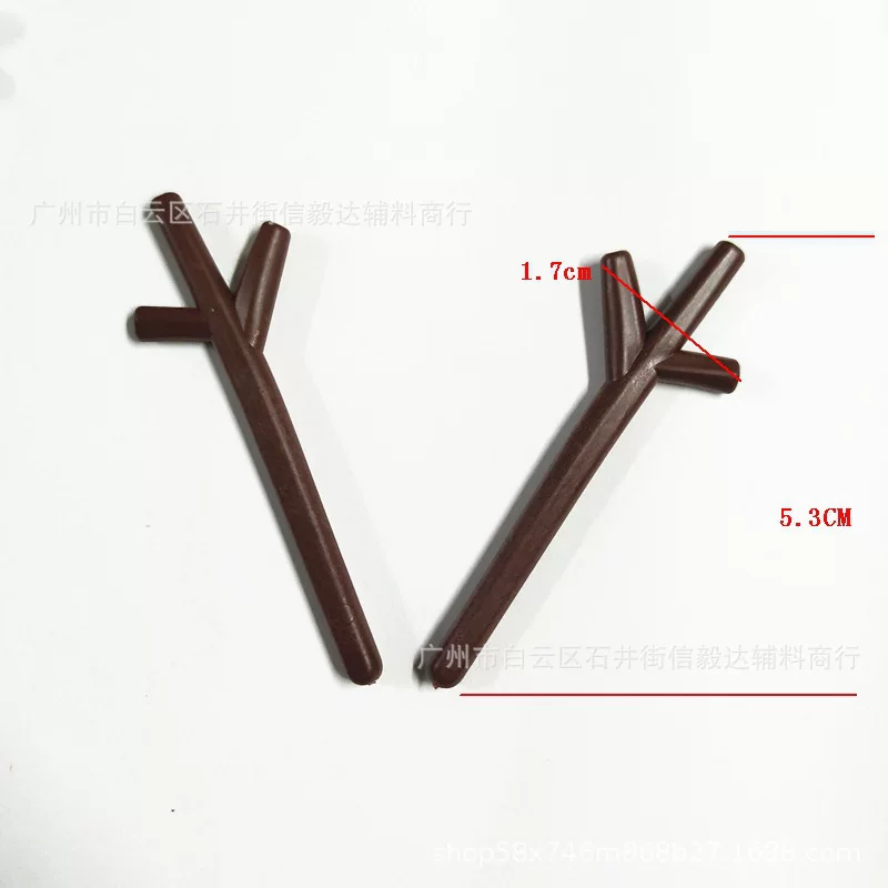 厂家直销 塑料鹿角玩具配件 圣诞雪人手 圣诞工艺DIY配件挂件