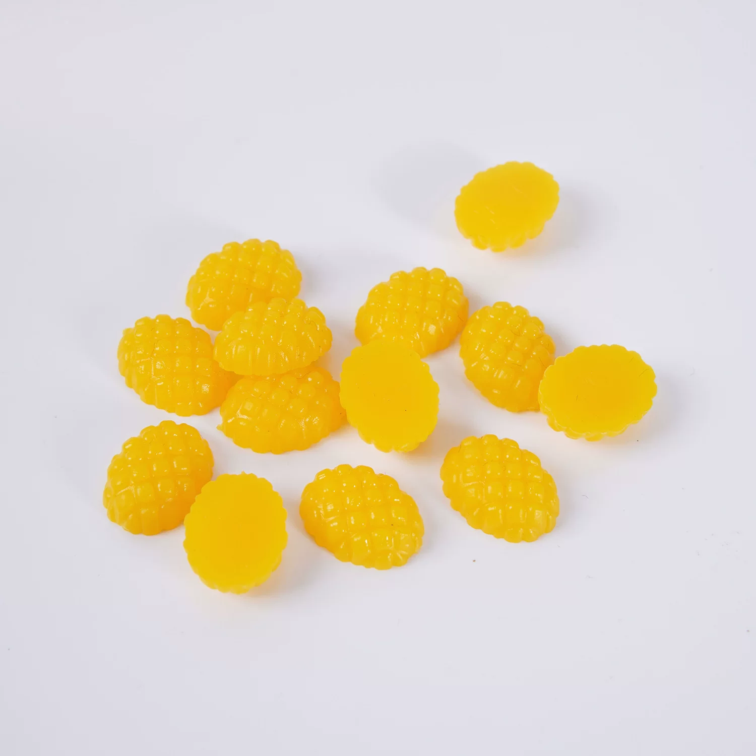 迷你仿真微缩小芒果粒模型DIY食玩水果捞食材配件过家家儿童玩具