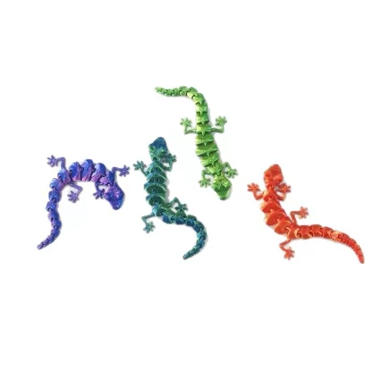 3D打印蜥蜴壁虎一体关节可动儿童玩具礼物摆件装饰小动物跨境热卖