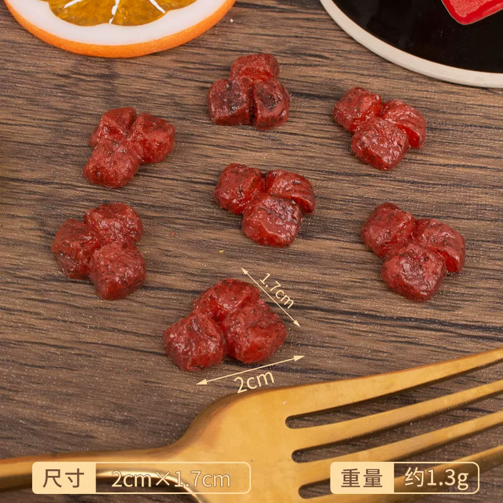 食材配件模型pvc仿真鱼红烧肉青菜微缩食玩dollhouse娃娃屋玩具