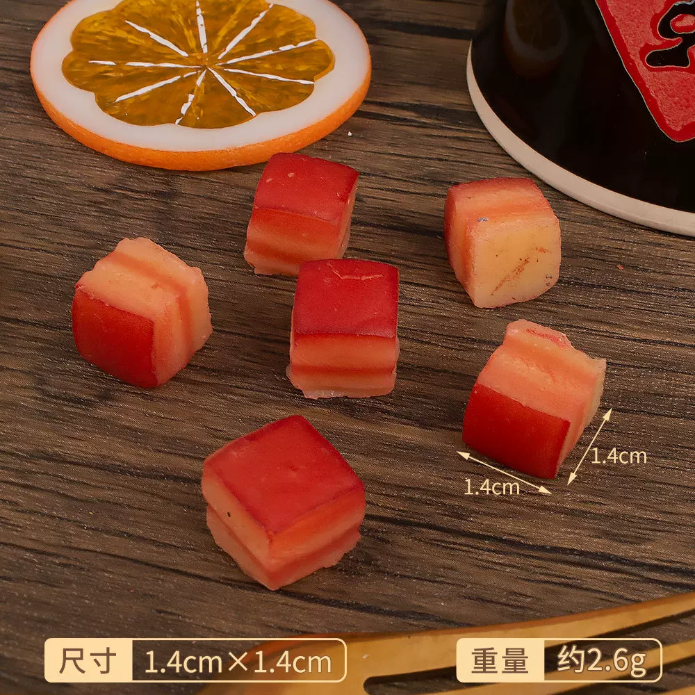 食材配件模型pvc仿真鱼红烧肉青菜微缩食玩dollhouse娃娃屋玩具
