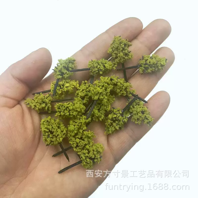 方寸景微缩仿真模型2-3cm套装小树沙盘diy材料微景观拍摄布景