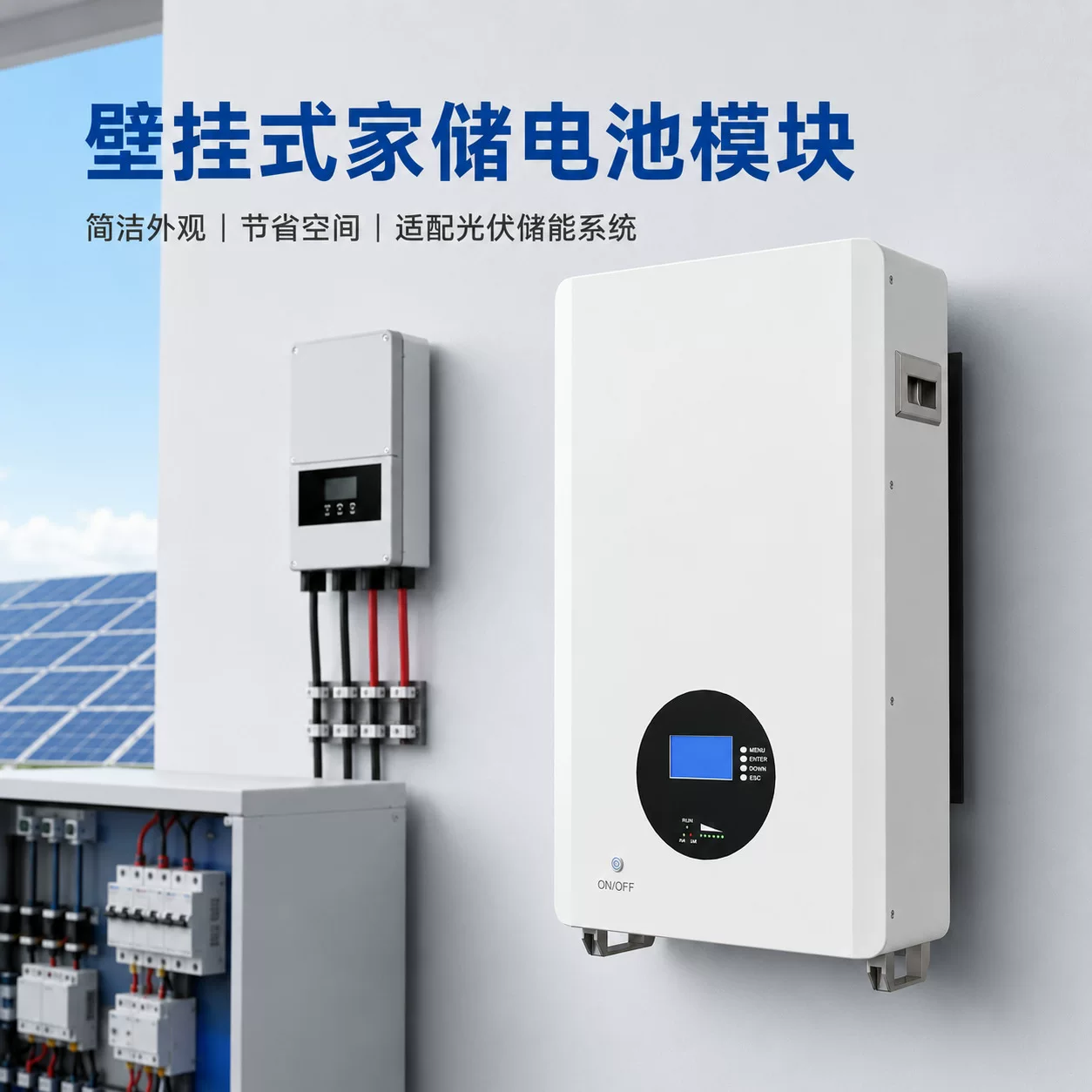 48V100Ah壁挂式家庭储能锂电池51.2V磷酸铁5KW/10KW磷酸铁锂电池