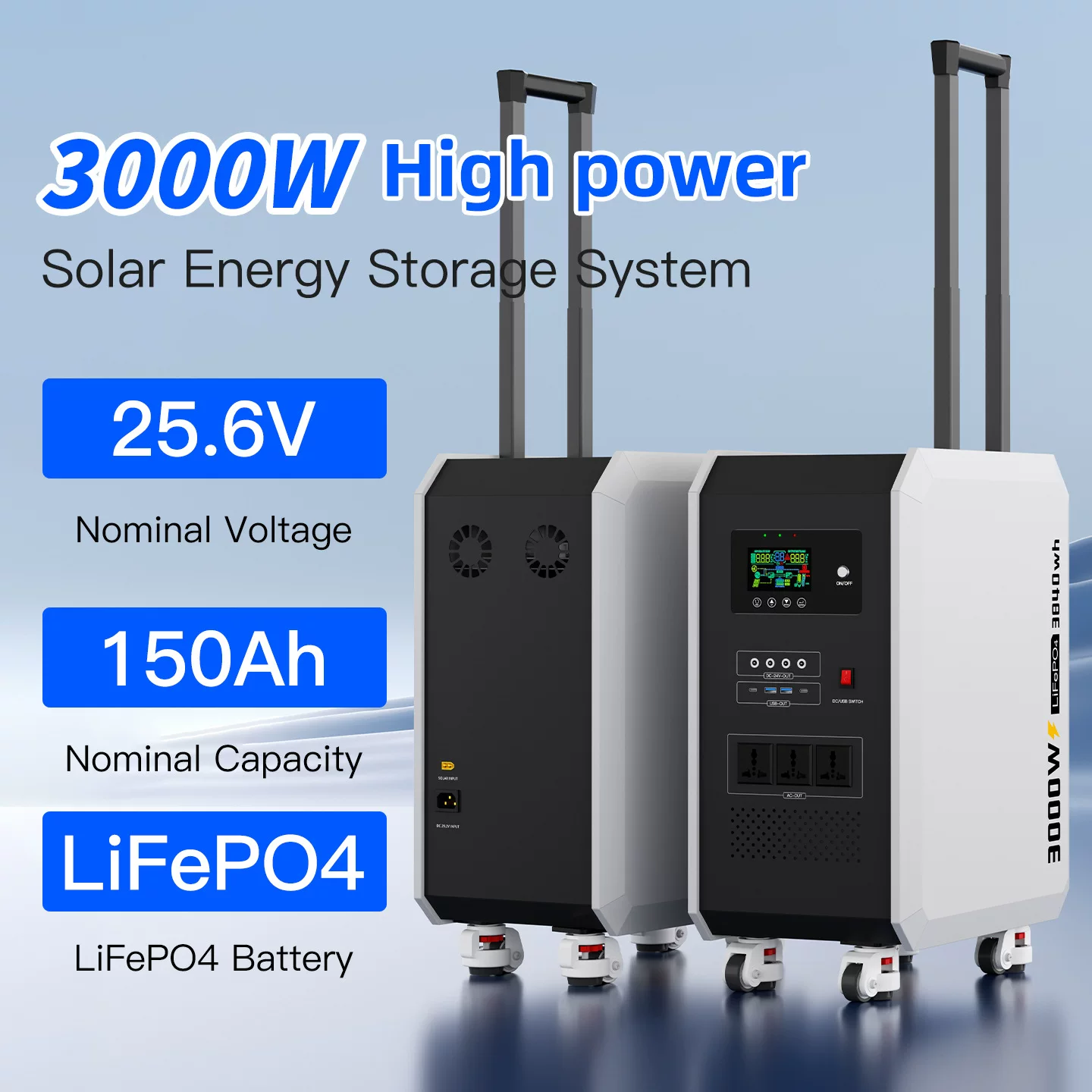 3000W大功率太阳能储能电源系统(磷酸铁锂)发电机Solar Generator