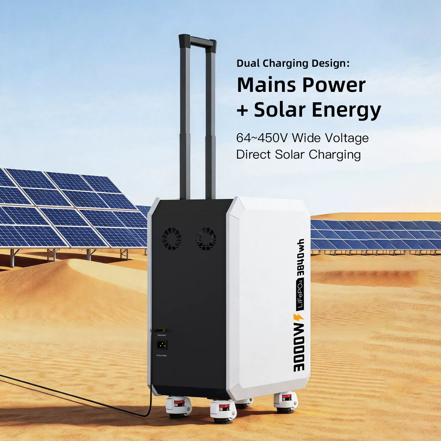 3000W大功率太阳能储能电源系统(磷酸铁锂)发电机Solar Generator